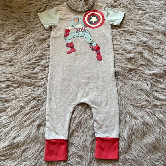 Rags Marvel Captain America Romper One Piece Jumpsuit 18-24 Months Kids - Picture 1 of 3
